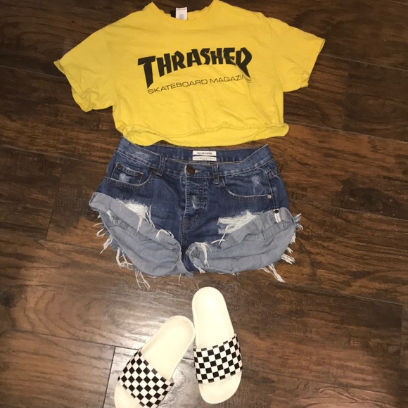 vans slides outfit